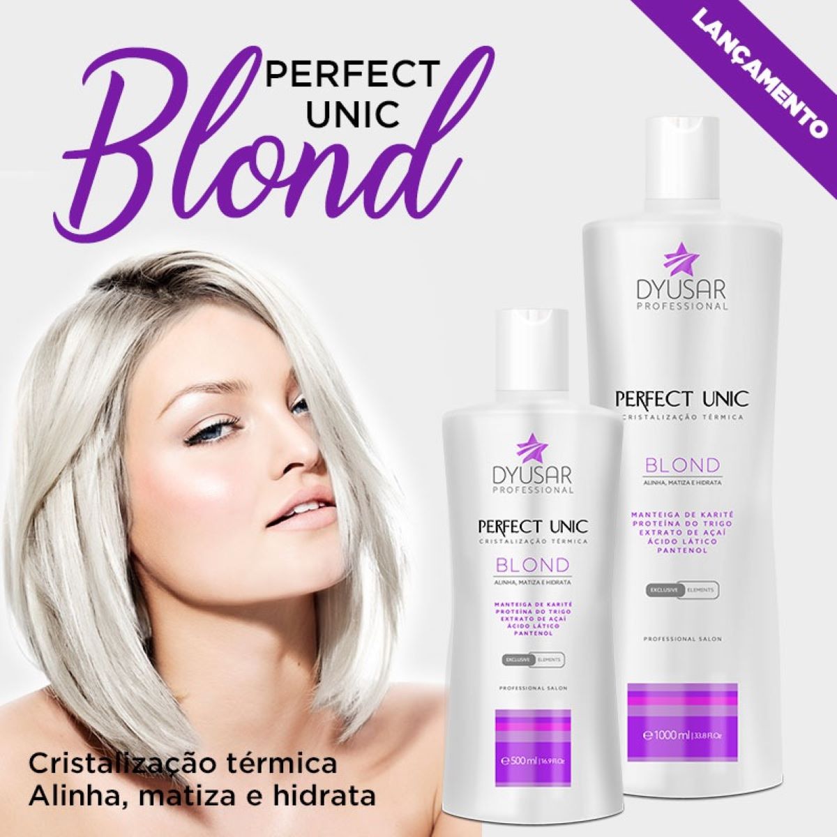 Máscara Reestruturadora Unicplastia Blond 1L + Pincel E Cumbuca
