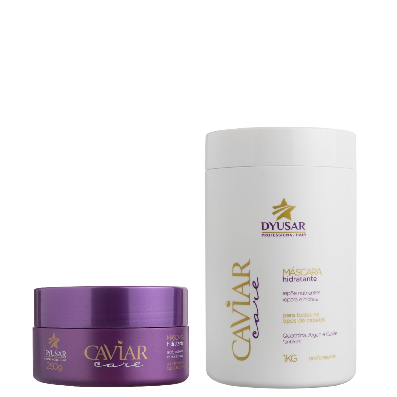 Terapia Capilar Nutrição 2 Máscaras De Caviar 1KG e 300G