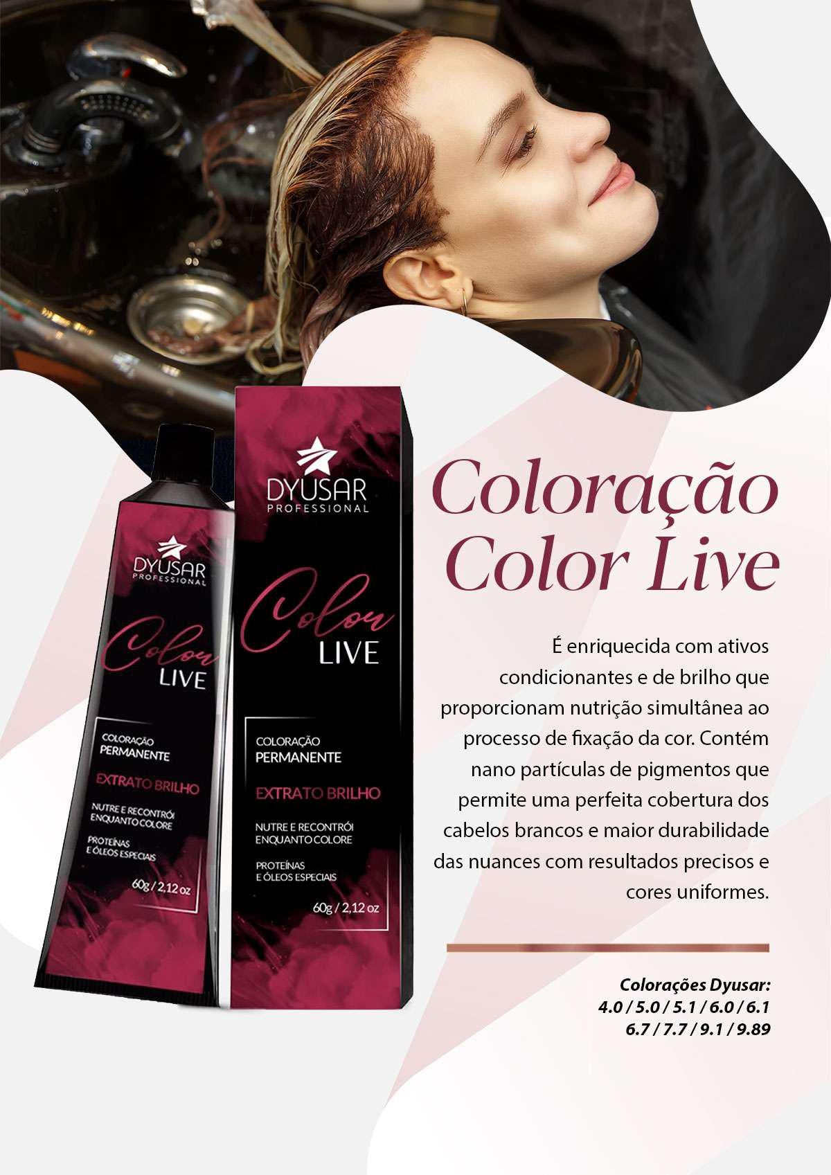 Coloração Permanente Color Live 5.0 da Dyusar Cosméticos - Dyusar