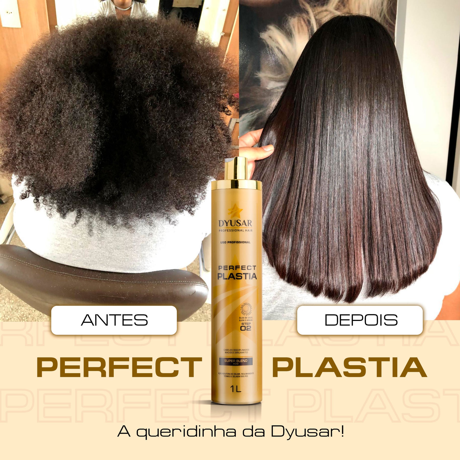 Kit Máscara Reestruturadora Perfect Plastia 1L DYUSAR - Dyusar