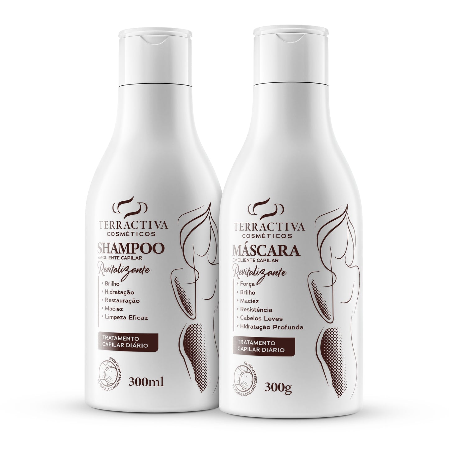 Kit Revitalizante Com Máscara E Shampoo De 300ml TERRACTIVA