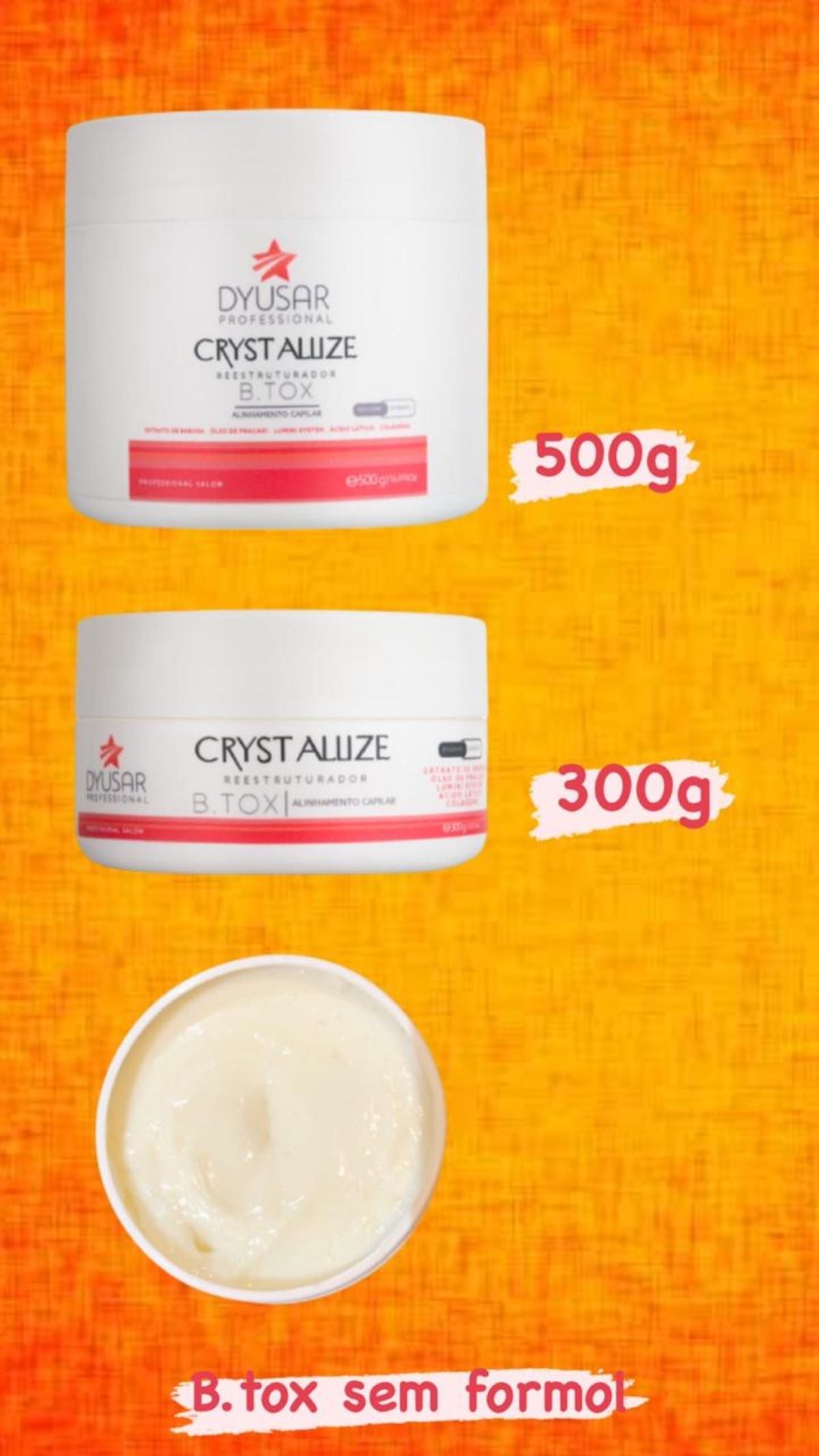 Máscara Redutora de Volume Crystallis Dyusar Cosméticos 1Kg - Dyusar