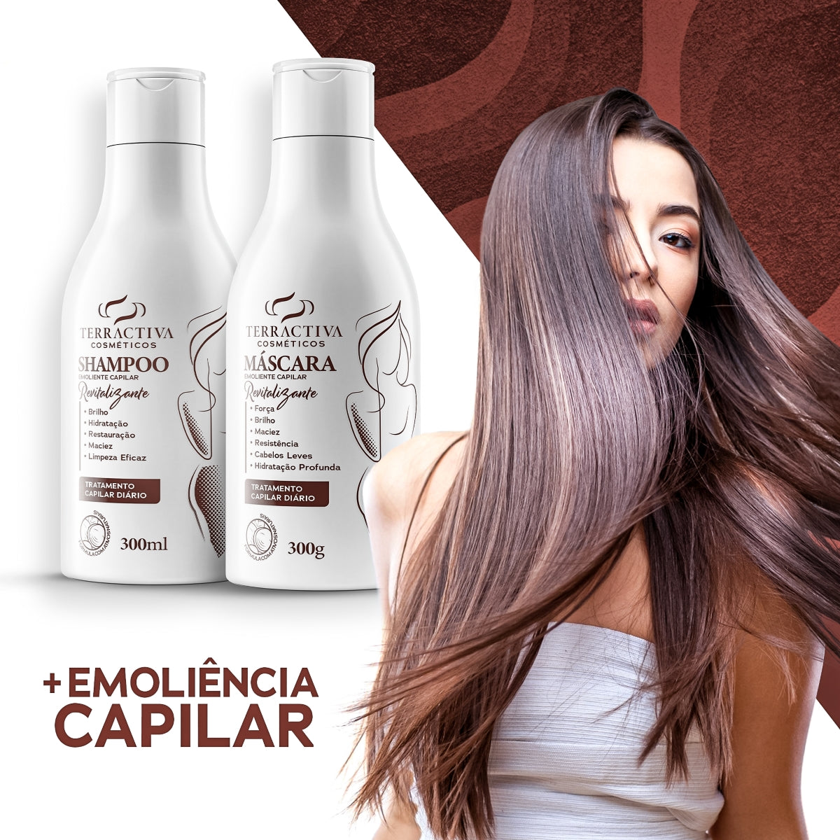 Kit Revitalizante Com Máscara E Shampoo De 300ml TERRACTIVA