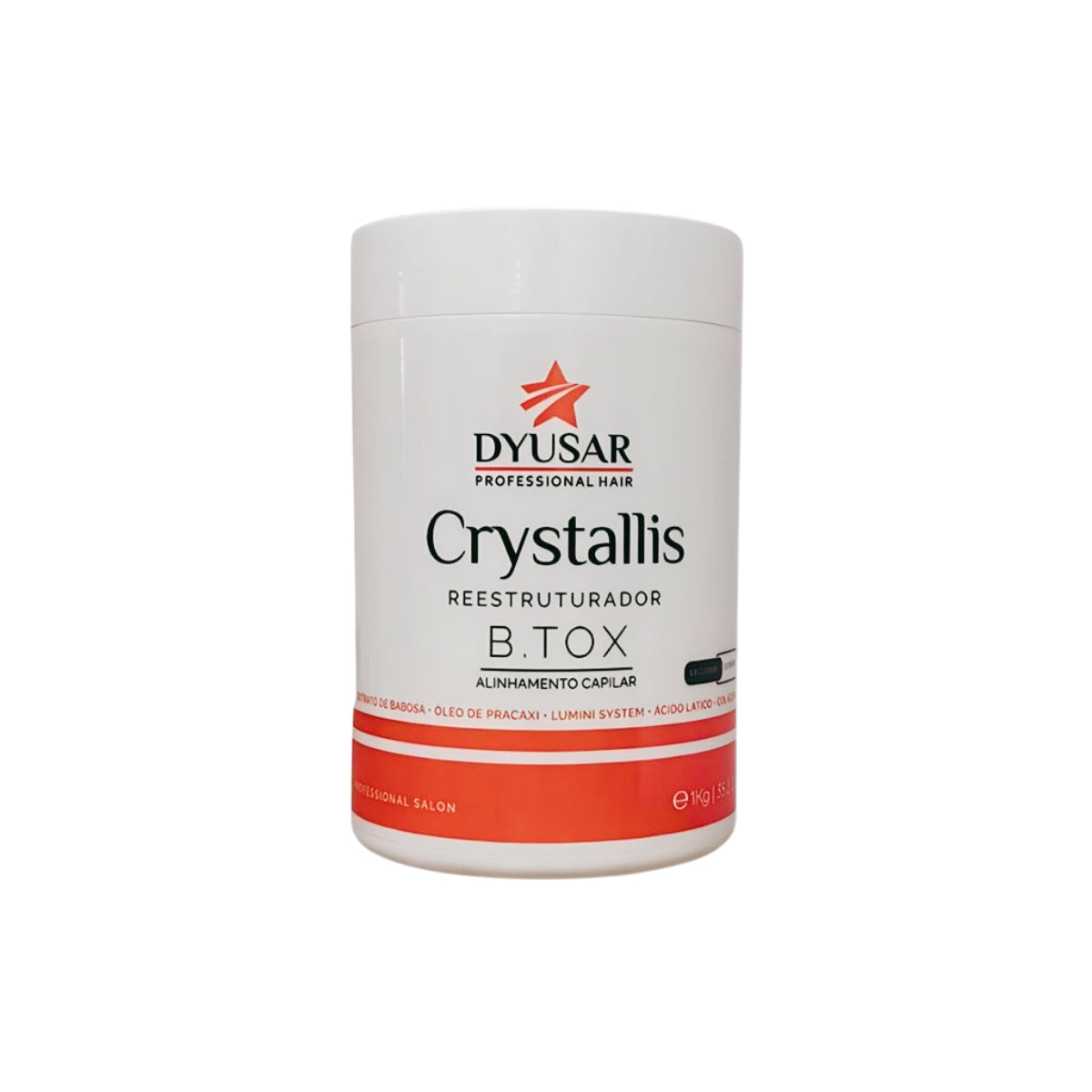 Máscara Redutora de Volume Crystallis Dyusar Cosméticos 1Kg - Dyusar