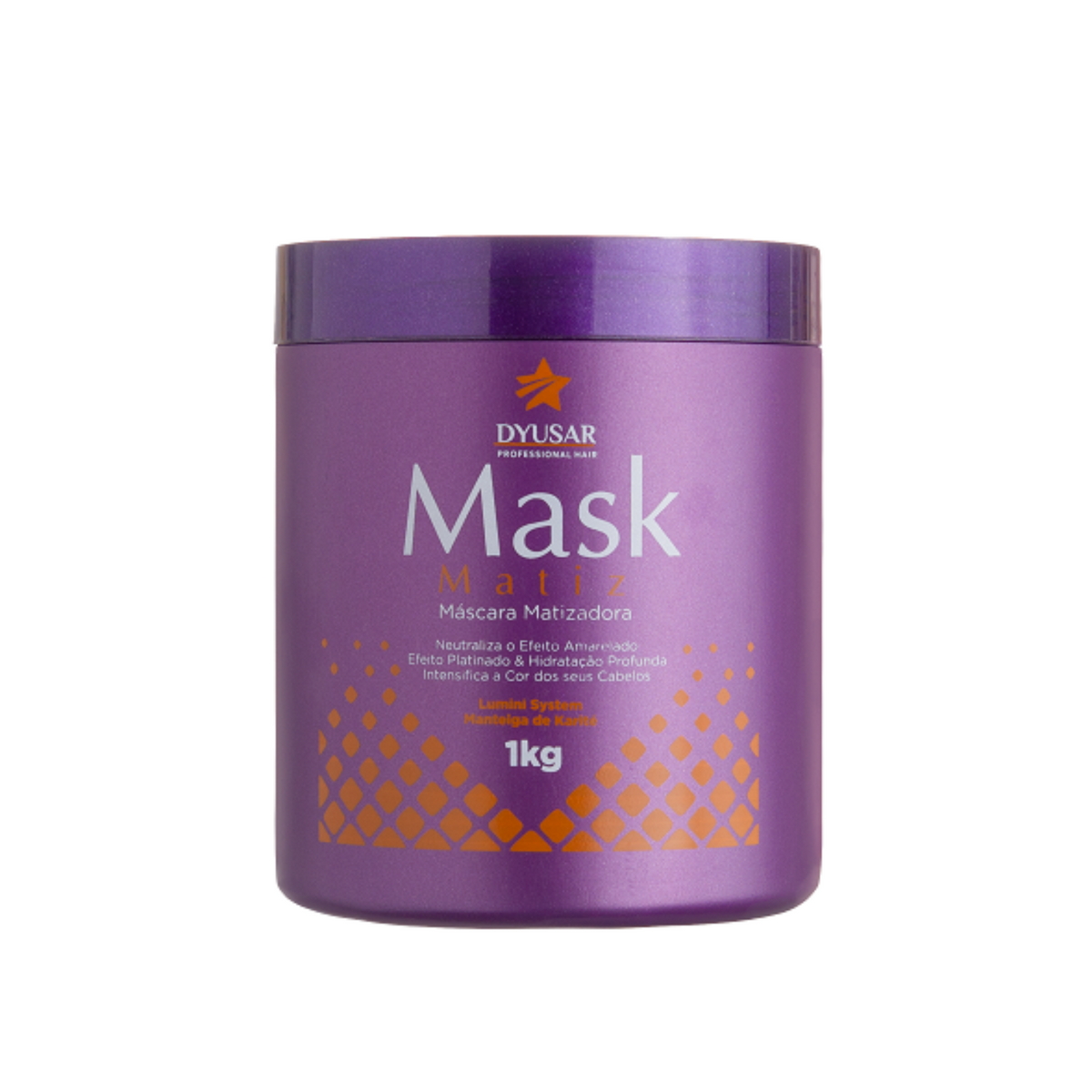 Máscara Matizadora Dyusar Efeito Platinado e Hidratação Profunda com Manteiga de Karité 1kg