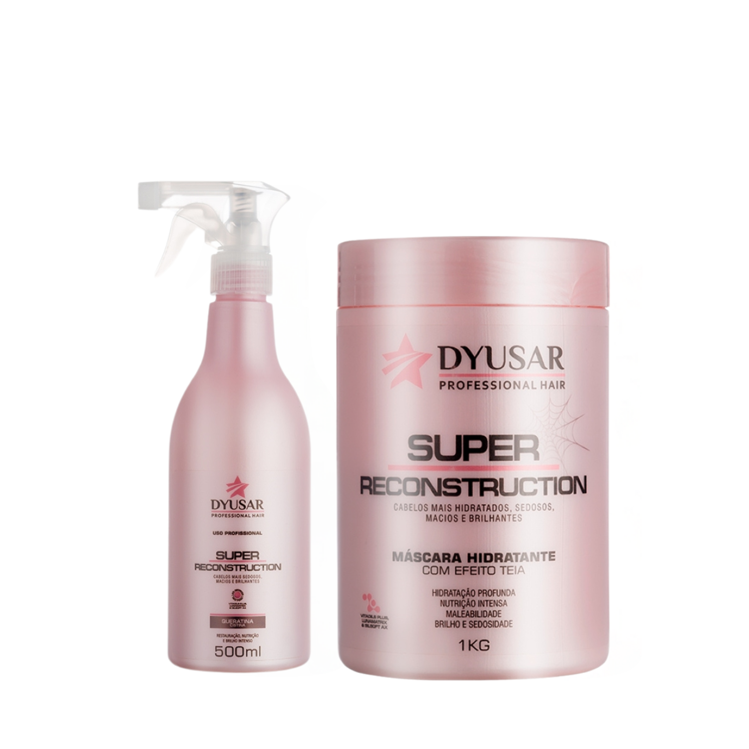 Kit Super Reconstrução Máscara 1Kg + Queratina 500ml DYUSAR - Dyusar