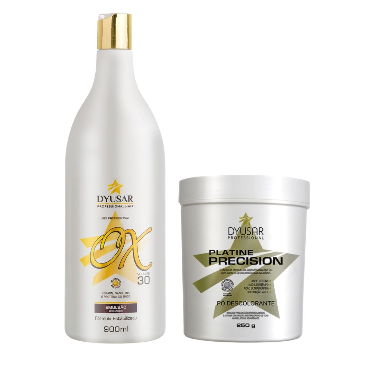 Kit Pó Descolorante Platine Precision Blue 250g e Ox 30 vol.