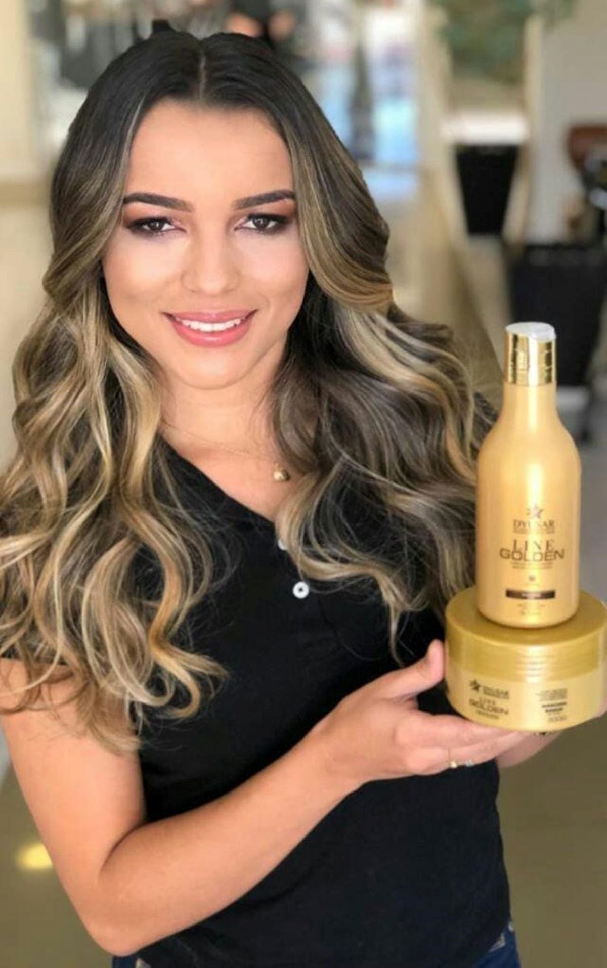 Kit Shampoo e Condicionador Line Golden 300mL da Dyusar - Dyusar