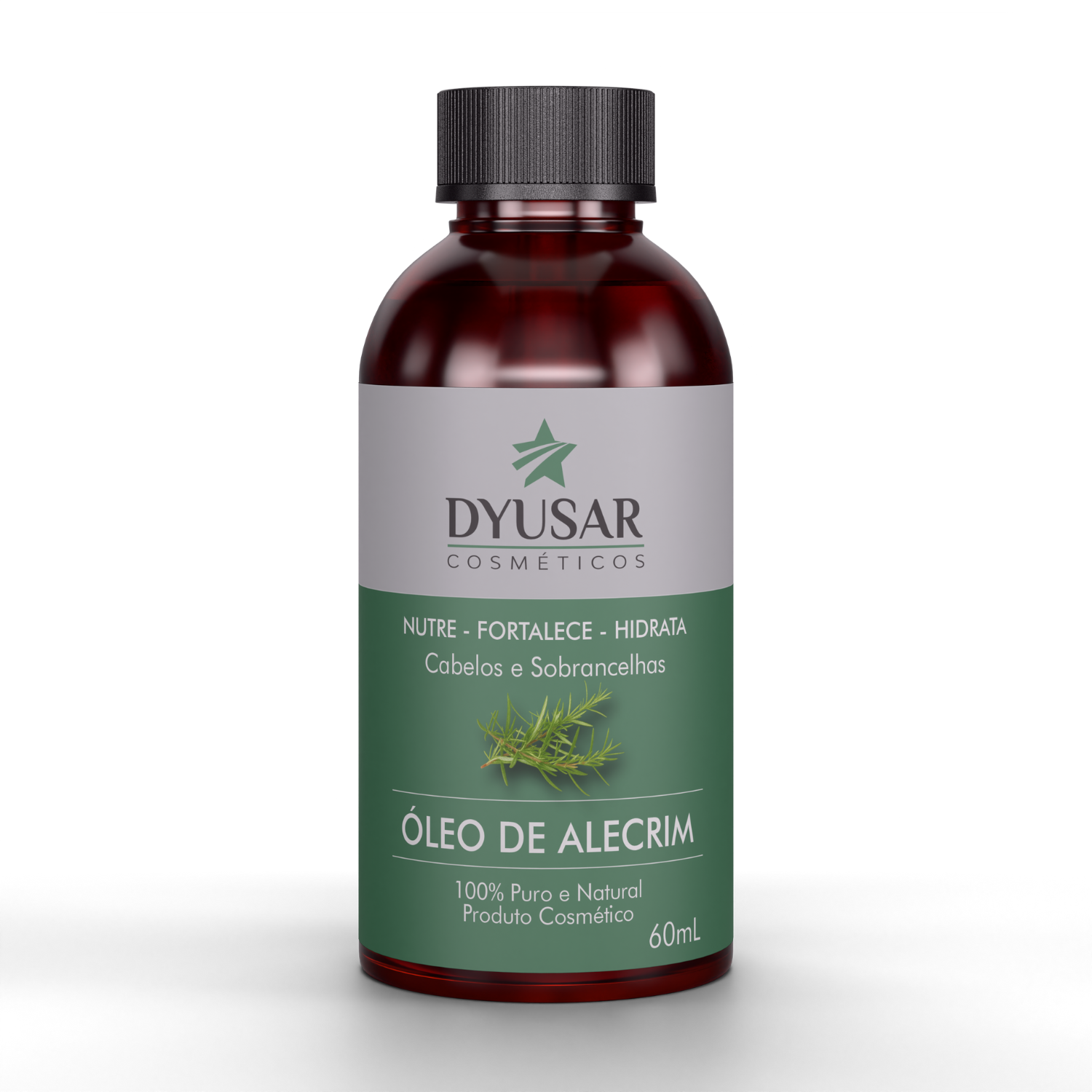Óleo Natural De Alecrim Dyusar Cosméticos 60ml - Dyusar