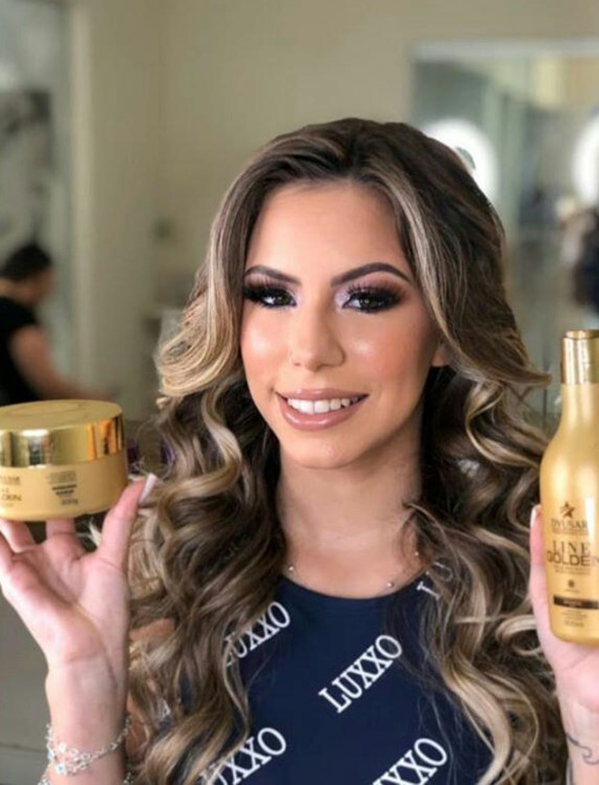 Terapia Capilar Hidratação 2 Máscaras Line Golden 1kg e 300g - Dyusar