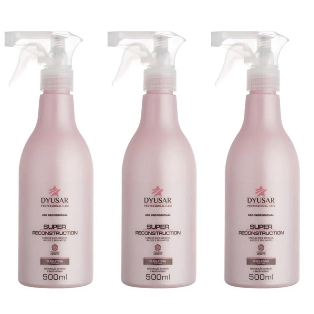 KIT 3 Queratina Cistina Super Reconstruction DYUSAR 500 ml