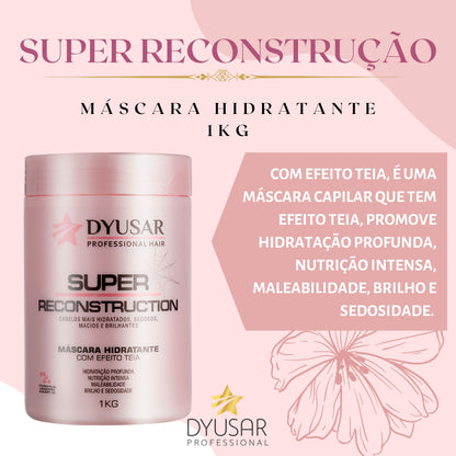 Kit Reconstrução Com Condicionador, Máscara e Shampoo De 1L