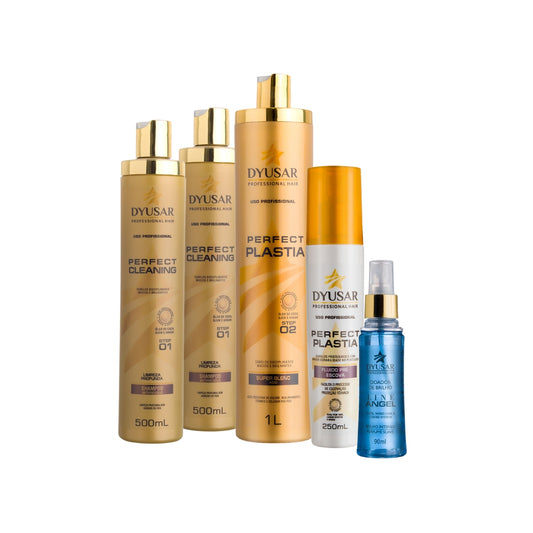 Kit Máscara Reestruturadora Com Shampoo Anti Residuos e Protetor Termico
