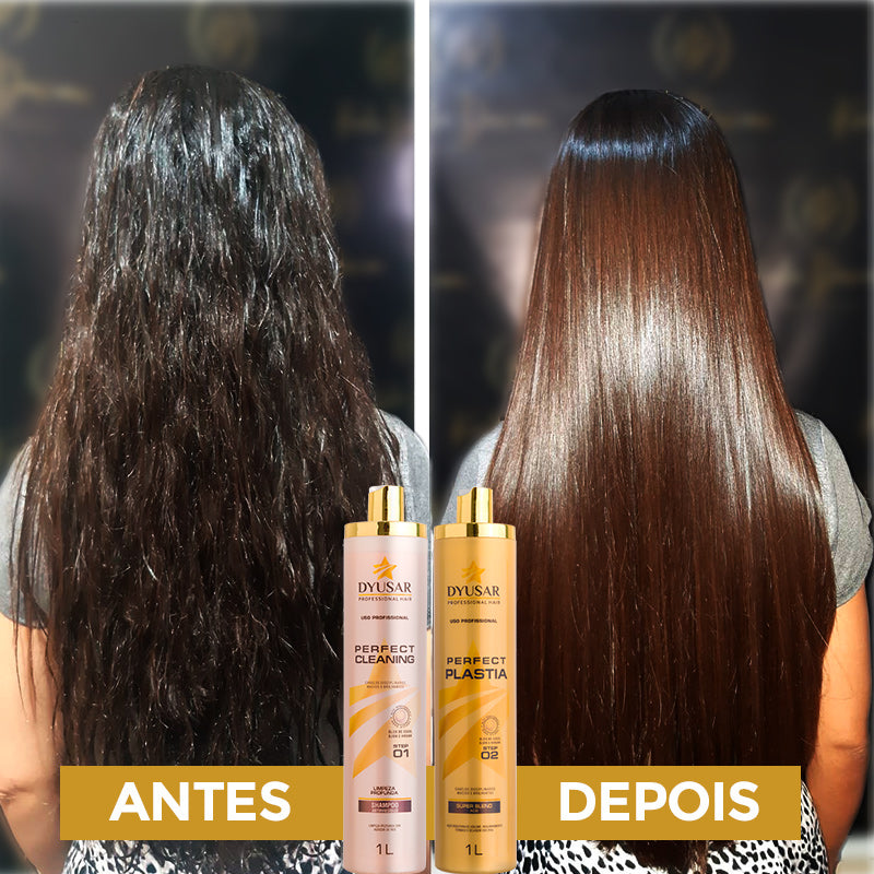 Kit Máscara Reestruturadora Plastia Com Kit Super Recontrução 1Kg DYUSAR