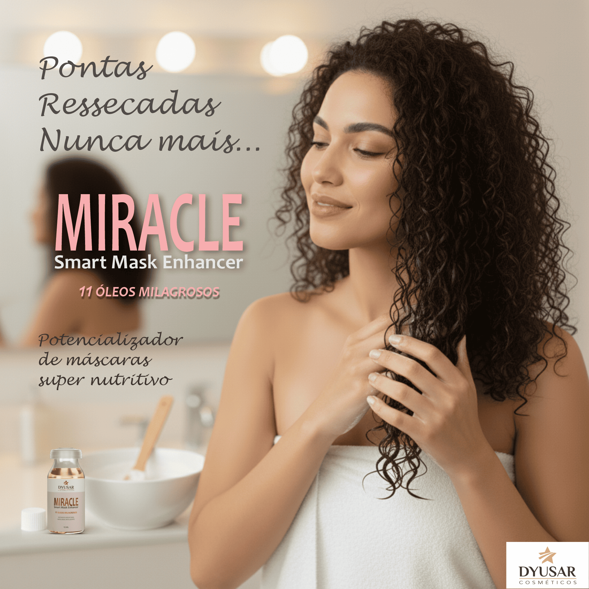 Ampola Miracle Potencializador De Máscara 11 Óleos 15ml - Dyusar