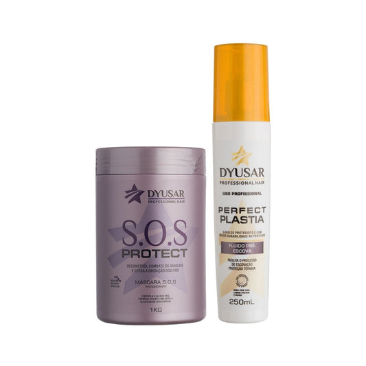Kit Máscara S.O.S 1kg + Fluído Pré Escova DYUSAR