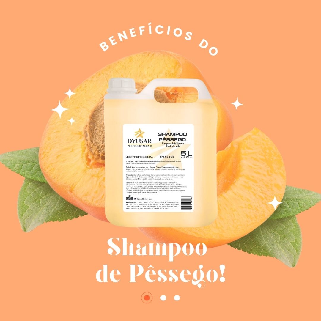 Kit Para Lavatório Com Shampoo de Pêssego E Condicionador 5L - Dyusar