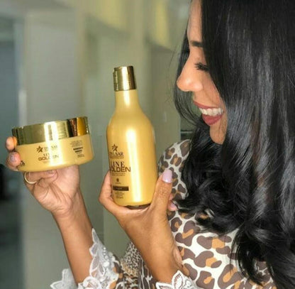 Kit Hidratação Line Golden Shampoo + Máscara 1Kg DYUSAR