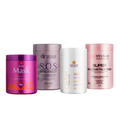 Kit Terapia Capilar Blond cabelos loiros 4 Máscaras Dyusar