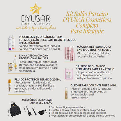Kit Descolorante  e Máscara Reestruturadora Completo Dyusar Cosméticos