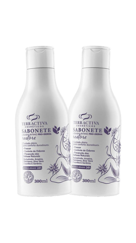 Kit 2 Sabonetes Líquidos Íntimos Pro-Derma Restaurador 300ml