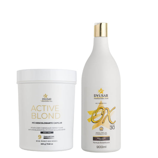 Kit Pó Active Blond + OX 30 Volumes DYUSAR