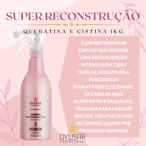 Kit Super Reconstrução Com Condicionador De 1 Litro DYUSAR - Dyusar