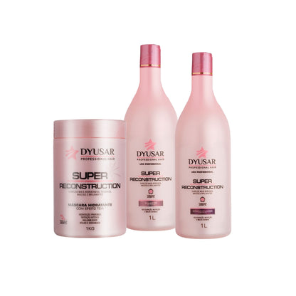 Kit Reconstrução Com Condicionador, Máscara e Shampoo De 1L