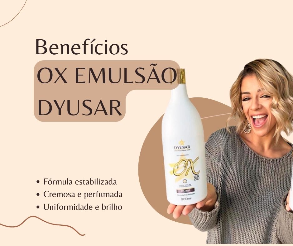 Oxidante Estabilizada 30 Volumes Dyusar Cosméticos 900 ml - Dyusar