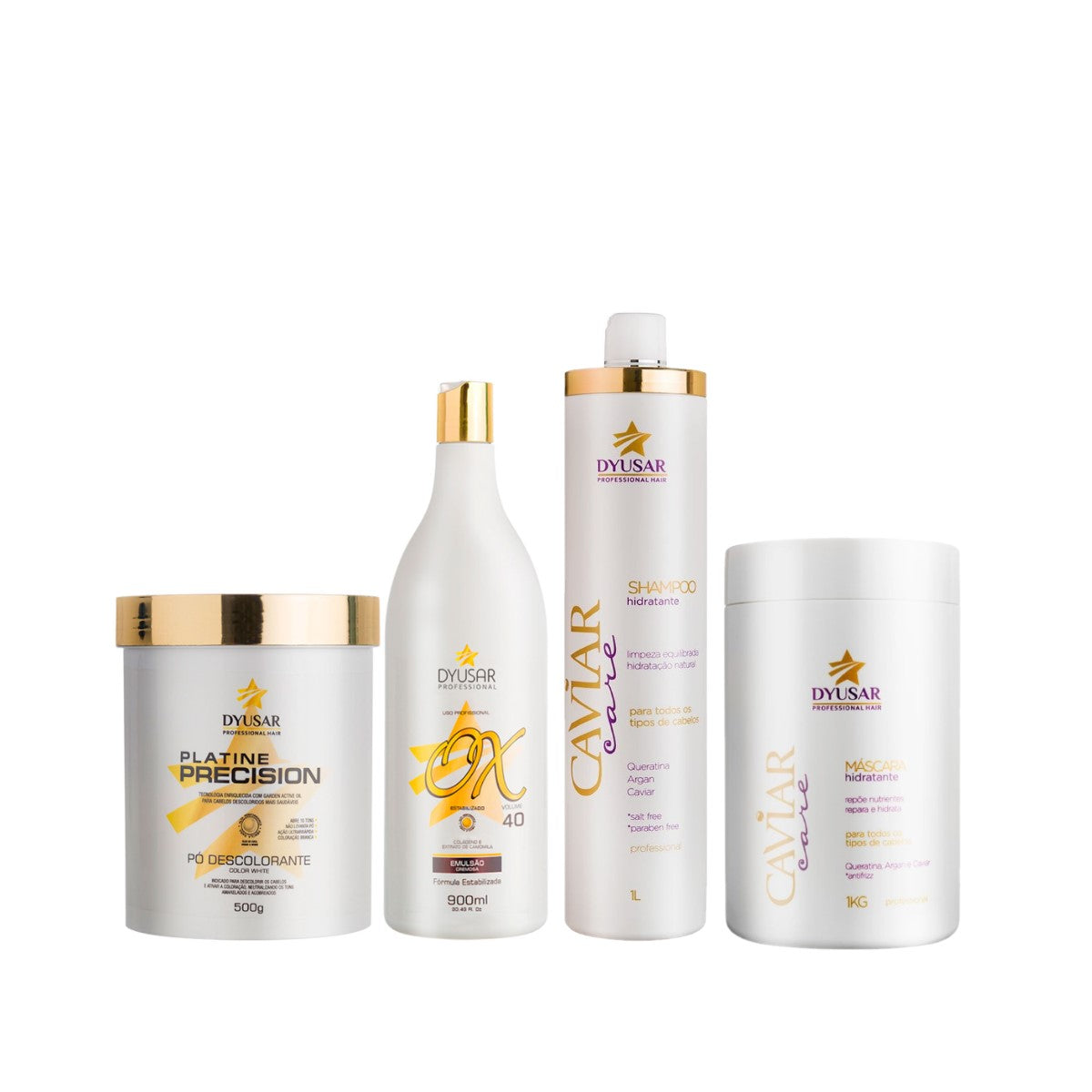 Kit Pó Descolorante Coloração Profissional Ox 40 e Nutrição