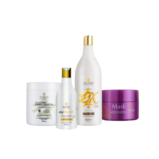 Kit Pó Descolorante 250g Ox 10 + Dyplex + Mascara Matizadora