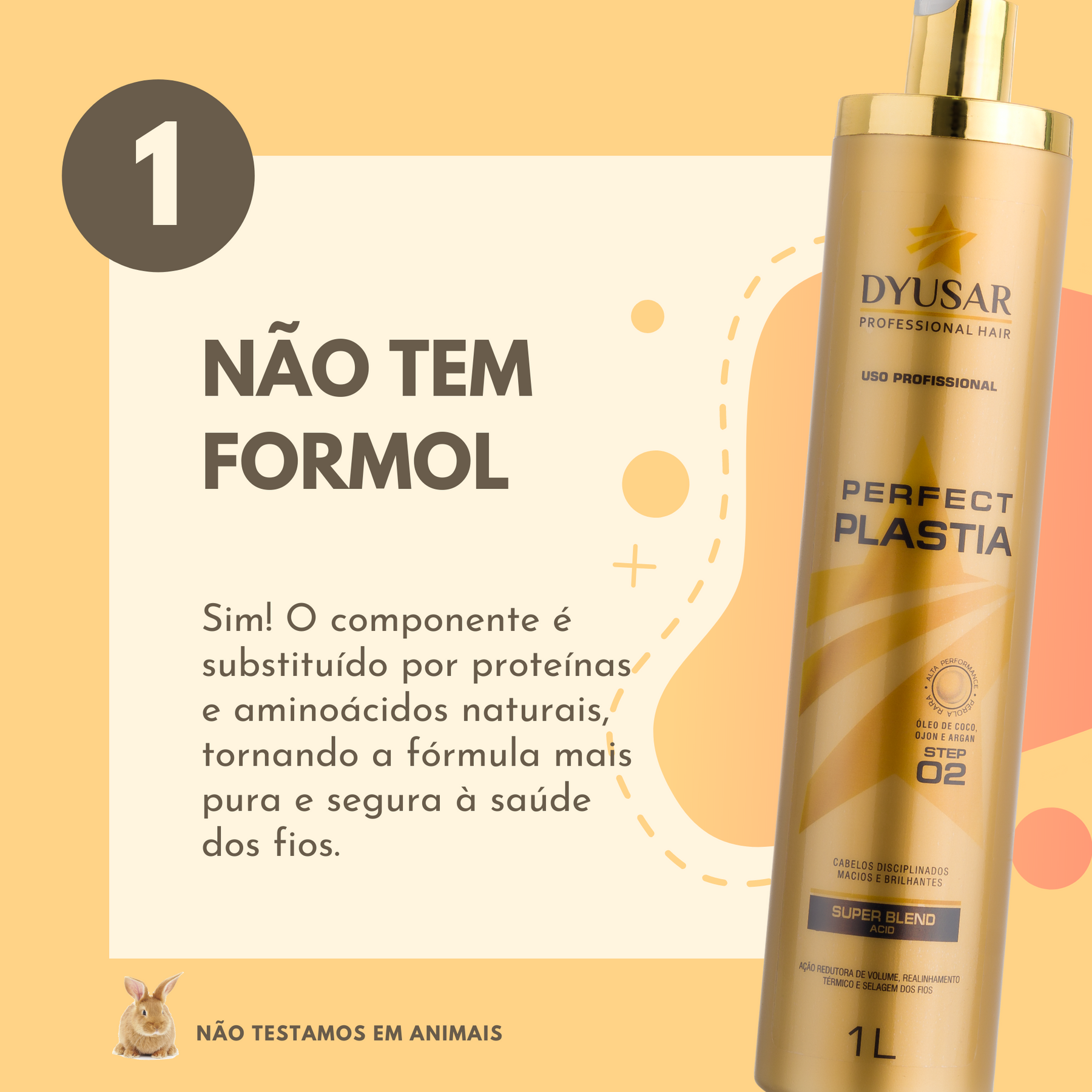 Máscara Reestruturadora Terapia Plastia E Shampoo Anti Residuo - Dyusar