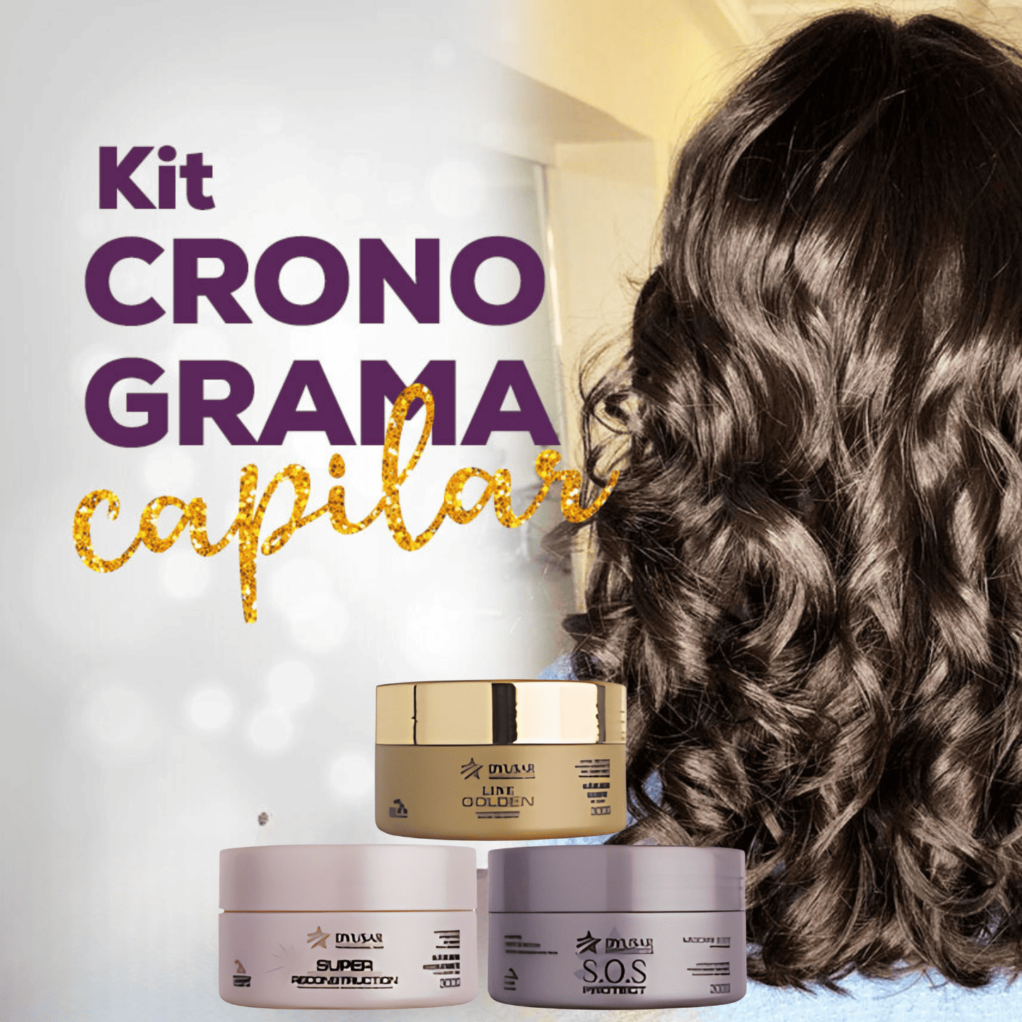 Kit Cronograma Capilar 300g + Tonico 120ml Dyusar