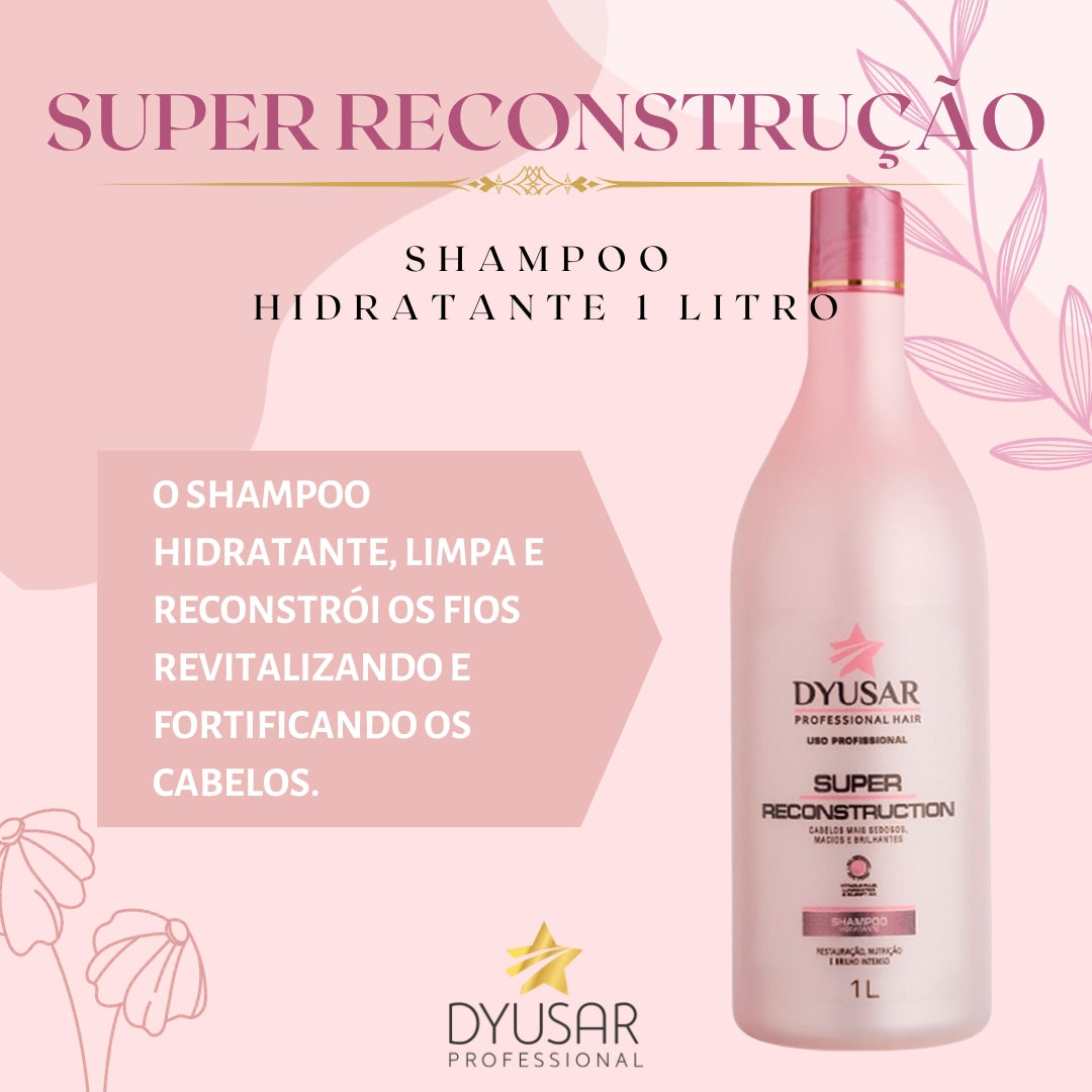 Kit Reconstrução Com Shampoo 1 Litro e Condicionador 1 Litro - Dyusar