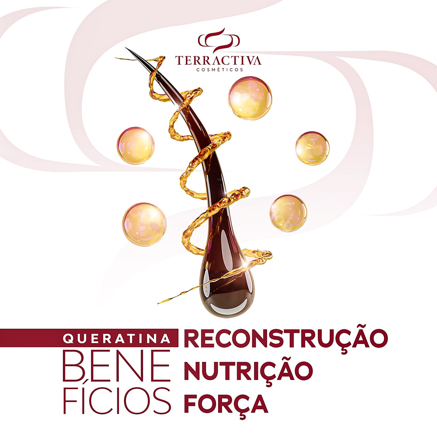 Kit Queratina Com Máscara E Shampoo De 300ml TERRACTIVA