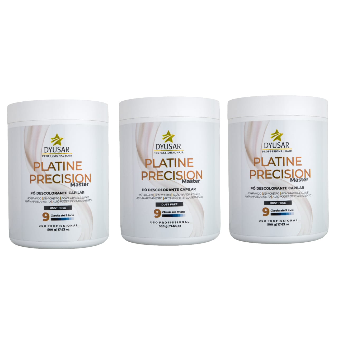 Kit 3 Pó Descolorante Capilar Precision Platine Master 500g