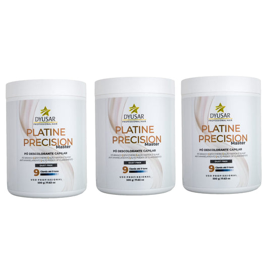 Kit 3 Pó Descolorante Capilar Precision Platine Master 500g