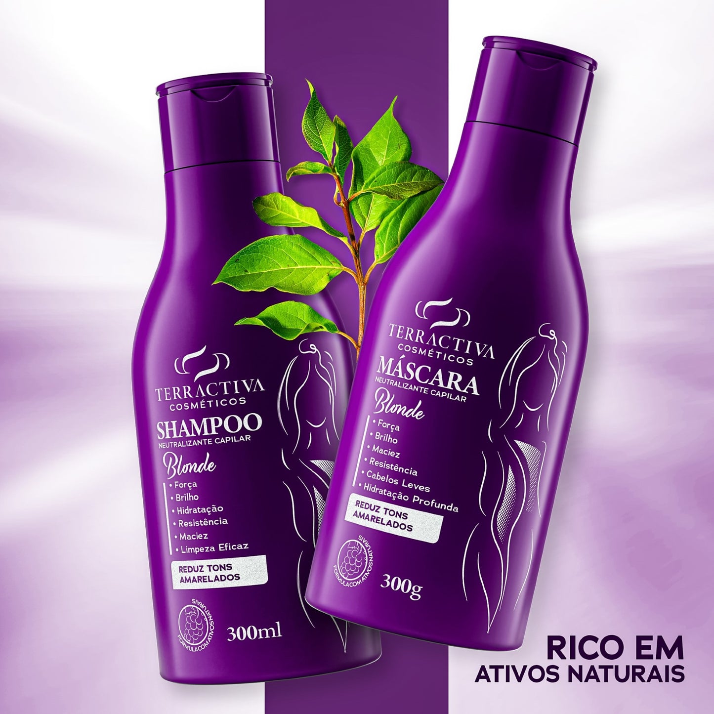 Kit Matizador Com Máscara E Shampoo De 300ml TERRACTIVA