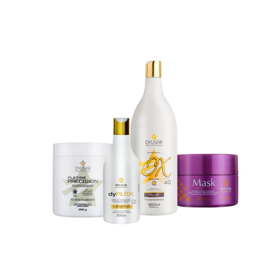 Kit Pó Descolorante 250g Ox 40 + Dyplex + Mascara Matizadora