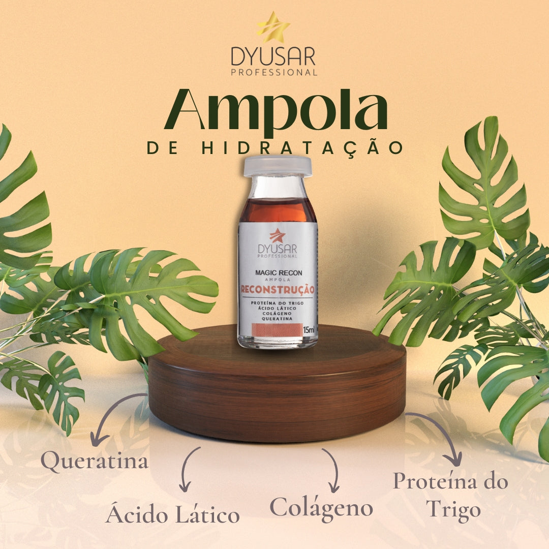 Tratamento Cronograma Capilar 4 Ampolas 15ml - Dyusar