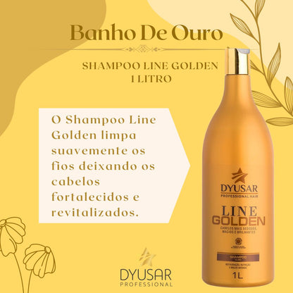 Kit Shampoo e Condicionador Line Golden 1L Dyusar