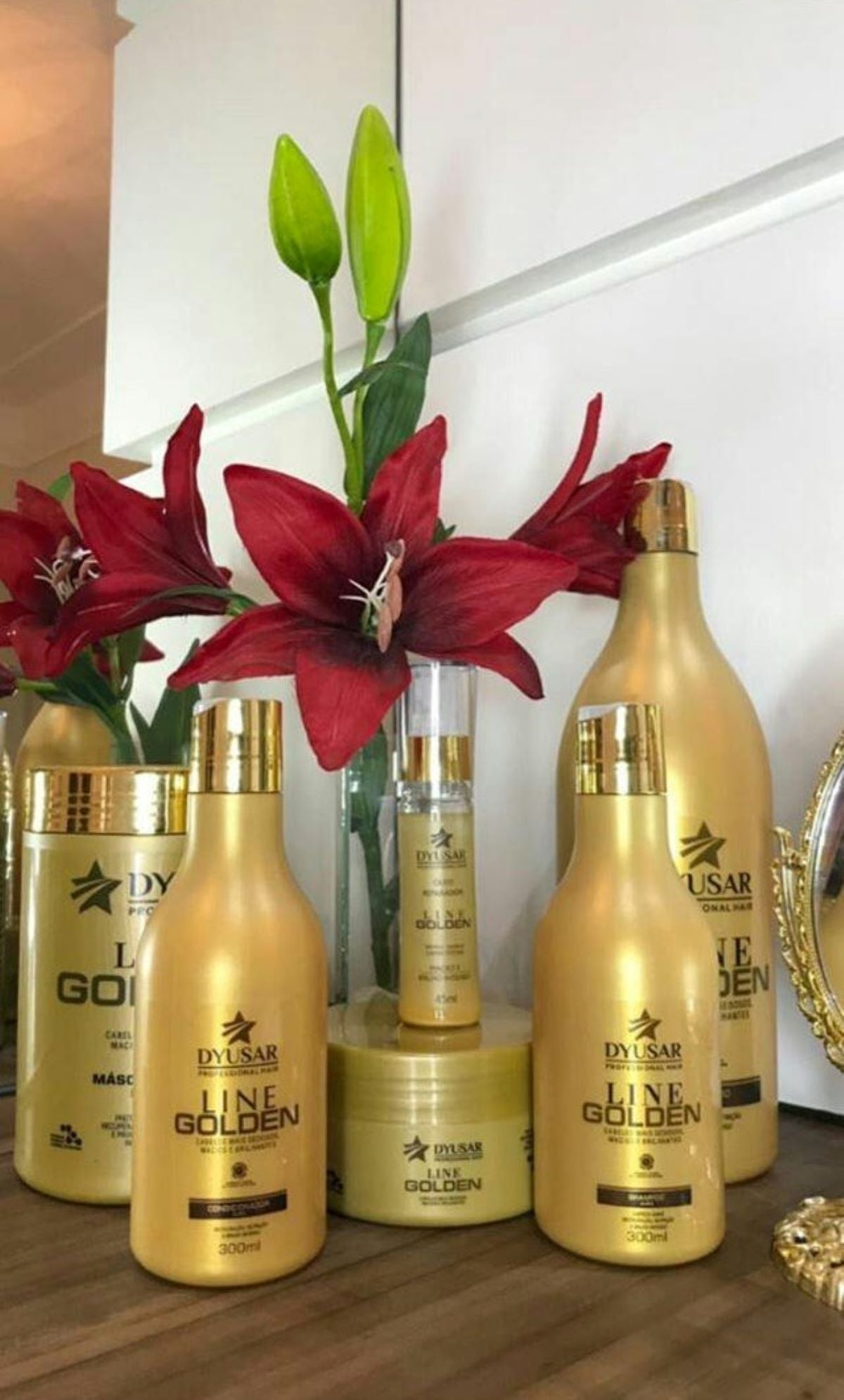 Kit Shampoo e Condicionador Line Golden 300mL da Dyusar - Dyusar