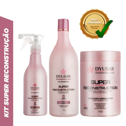 Kit Super Reconstrução 1KG Com Queratina Restauradora
