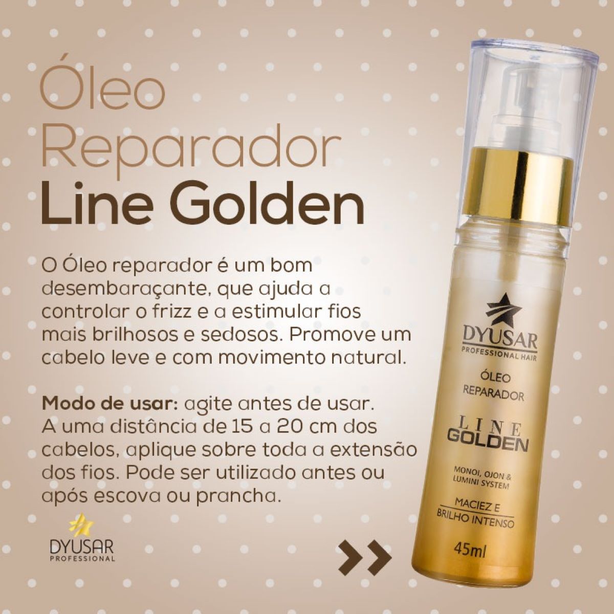 Terapia Capilar Para Hidratação Com Oleo Reparador AntiFrizz - Dyusar