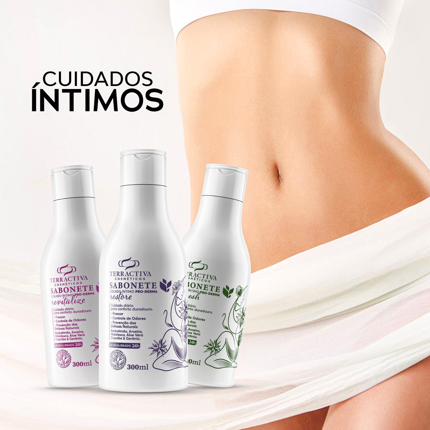 Kit 2 Sabonetes Líquidos Íntimos Pro-Derma Restaurador 300ml