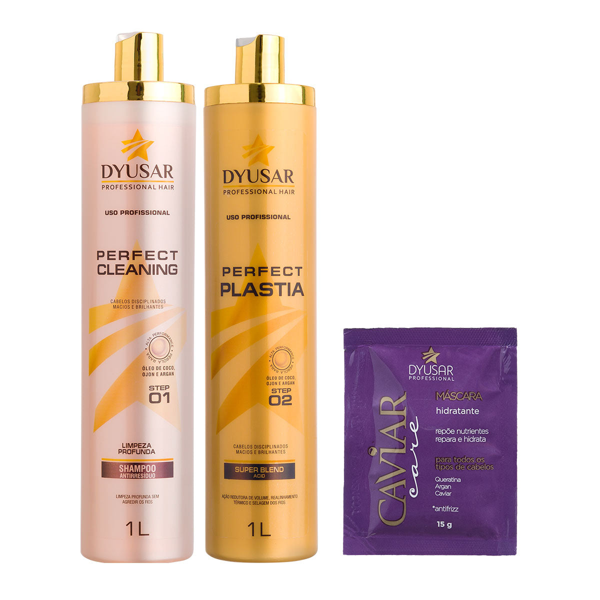 Kit Máscara Reeconstruturadora PerfectPlastia 1L DYUSAR+SACHE BRINDE