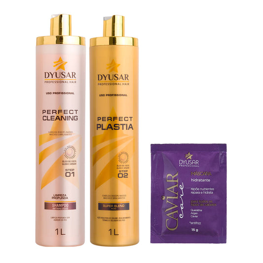 Kit Máscara Reeconstruturadora PerfectPlastia 1L DYUSAR+SACHE BRINDE