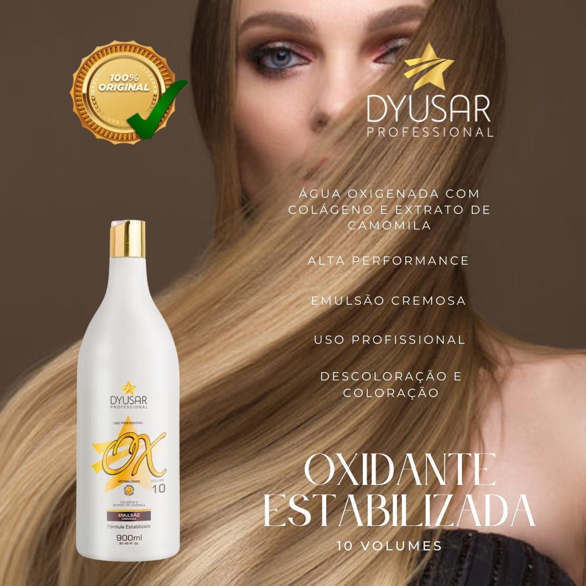 Pó Platine Precision White + Ox 10 Volumes Dyusar + Plaquete - Dyusar