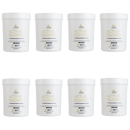 Kit 8 Pó Descolorante Active Blond DYUSAR 9 Tons