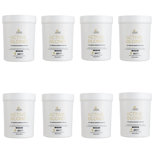 Kit 8 Pó Descolorante Active Blond DYUSAR 9 Tons